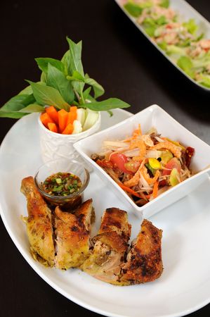 thai salad somtamの写真素材