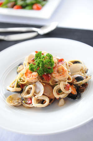 spaghetti seafoodの写真素材