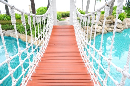 rope bridgeの写真素材