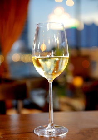 Glasses of white wineの写真素材