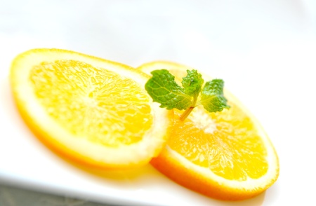 Half an Orange cutの写真素材