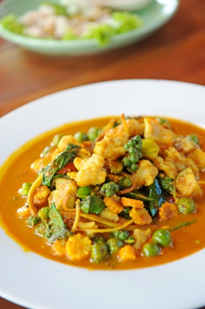thai curry with spicyの写真素材