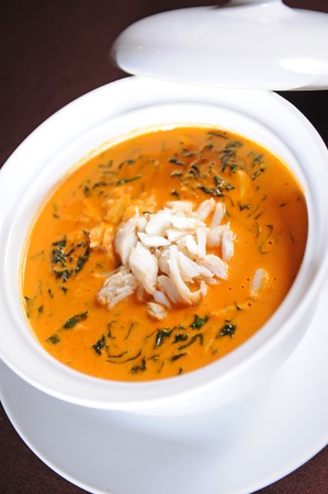 soup with crabの写真素材