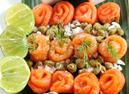 smoked salmonの写真素材