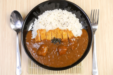 Japanese curry and riceの写真素材