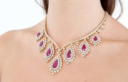 Beautiful and luxury diamond necklaceの写真素材
