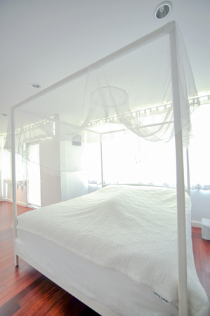 bedroom in soft light colorsの写真素材