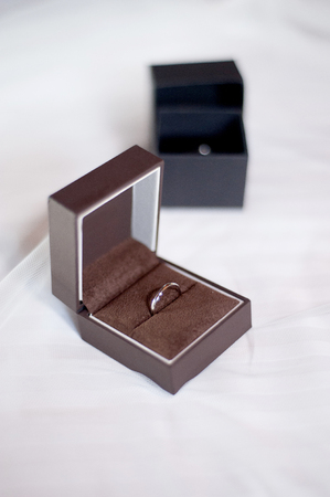 ring in the boxの写真素材