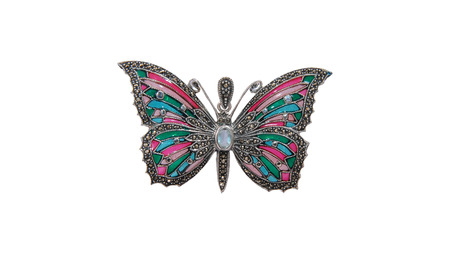 colourful pendant butterfly with colour stoneの写真素材