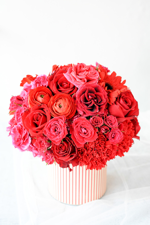 Bouquet of red flowerの写真素材