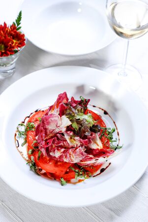 Red salad Vegetarian dishの写真素材
