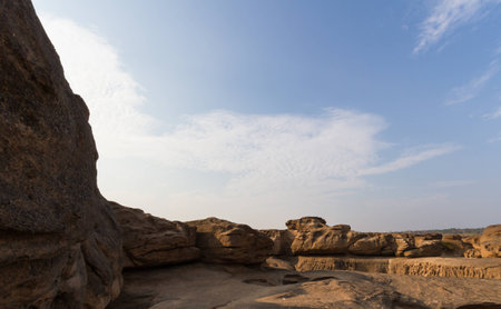 Sampanbok grand canyon, Mekong river, Thailandの写真素材
