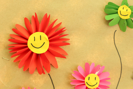 flower form paper backgroundの写真素材