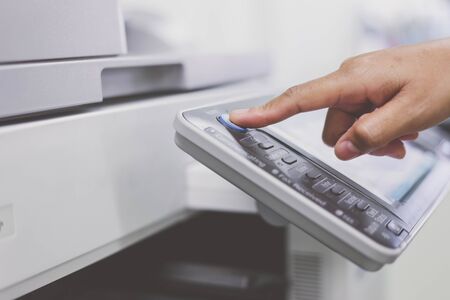 button on printerの写真素材