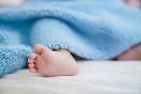 Photo of newborn baby feetの写真素材