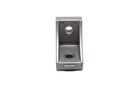 Aluminum profile  accessories Bracket 20 mm isolated on white backgroundの写真素材