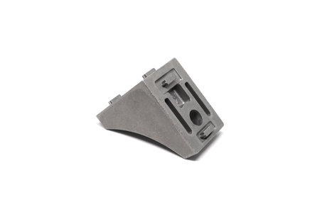 Aluminum profile  accessories Bracket 20 mm isolated on white backgroundの写真素材