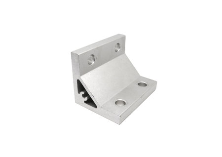 Aluminum profile accessories Bracket 40 mm isolated on white backgroundの写真素材