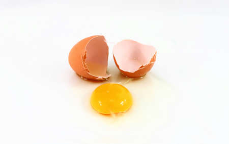 Raw egg isolated on white background 