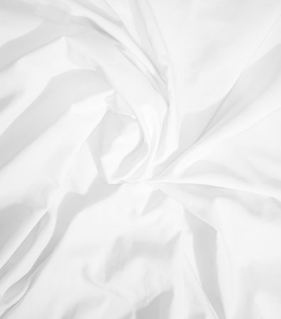 white wavy curtain, and soft shadows, abstract background on isolatedの写真素材