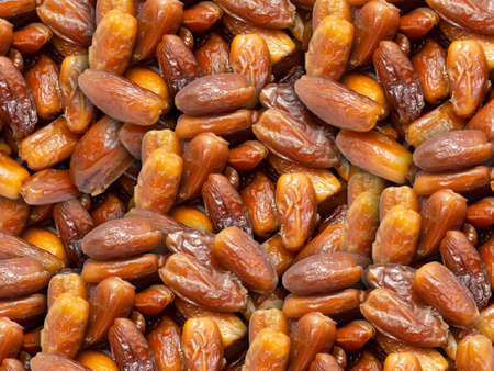 High Angle, a pile of dates palm(Phoenix dactylifera) full area.