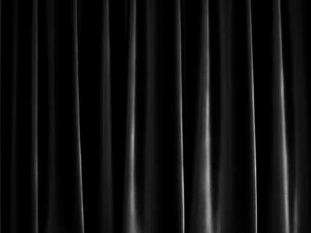 Abstract and luxurious black curtains, elegant and mysterious.の写真素材