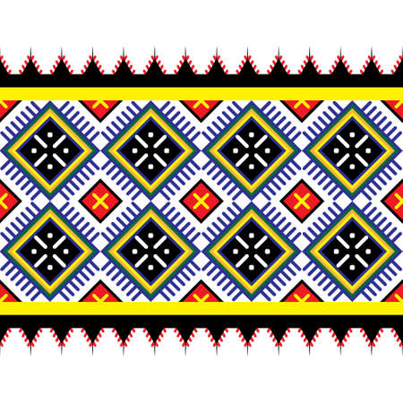 Background pattern image in 6 colors. Beautiful geometric pattern. Vibrant colors, elegant patterns, textiles, jewelry, patterns on carpets and bedding, clothing, white backgroundのイラスト素材