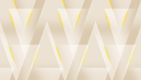 Geometric grid pattern. Triangles and glowing gold lines on golden background. Geometric and technology background concept.の写真素材