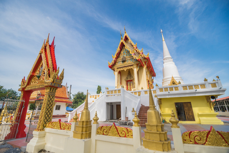 The old temple is being renovated. On a bright dayの写真素材