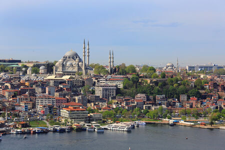 Top View Crowded city of istanbulのeditorial素材
