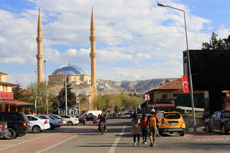 AVANOS - APR 13 : Avanos town on April 13, 2014, in Avanos, Turkey. The most famous historical feature of Avanos, is its production of earthenware pottery.のeditorial素材