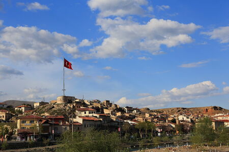 AVANOS - APR 13 : Avanos town on April 13, 2014, in Avanos, Turkey. The most famous historical feature of Avanos, is its production of earthenware pottery.のeditorial素材