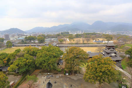 KUMAMOTO, JAPAN - MAR 20  Kumamoto castle in Kumamoto Prefecture, Japan on 20th Marl 2014  It was a large and extremely well fortified castle and is the third largest castle in Japan のeditorial素材