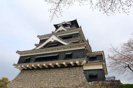 KUMAMOTO, JAPAN - MAR 20  Kumamoto castle in Kumamoto Prefecture, Japan on 20th Marl 2014  It was a large and extremely well fortified castle and is the third largest castle in Japan のeditorial素材