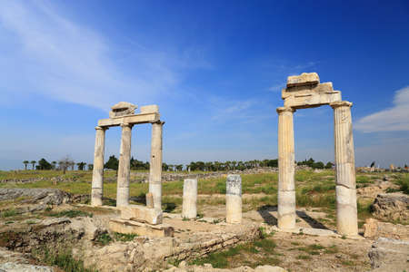 Ruins of ancient Hierapolis, now Pamukkale, Turkeyの写真素材