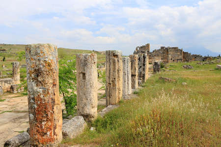 Ruins of ancient Hierapolis, now Pamukkale, Turkeyの写真素材