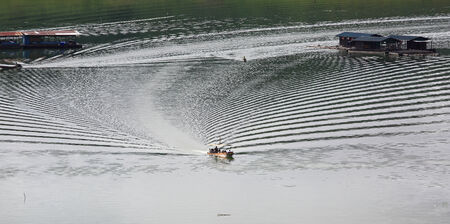 Bodhgaya-style stupa at Wangvivagegaram Temple, Sangkhla Buri, Kanchanaburi Province , Thailandのeditorial素材