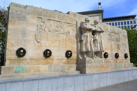 BRUSSELS, BELGIUM - April 17, 2015: Architecture of Brussels, Belgium. Brussels is the capital and largest city of Belgium and the capital of the European Unionのeditorial素材