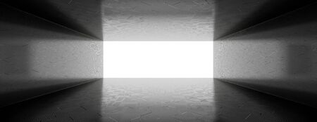 Simple Box Room abstract tunnel. 3d illustrationsの写真素材