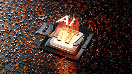 AI Chipset. future Motherboard.の写真素材