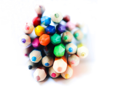 Crayon color on white backgroundの写真素材