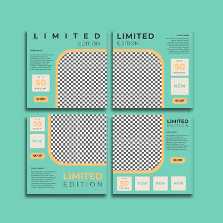 Social media marketing designs with elegant motifs are suitable for banners, web, marketing,...