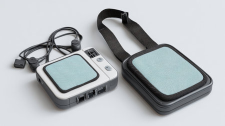 Discover a versatile portable device featuring an intuitive touch control surface, ideal for tech enthusiasts requiring functionality and convenience in everyday use.の素材