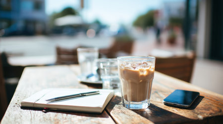 A relaxed outdoor cafの素材