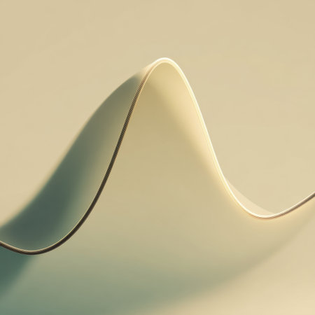 A smooth, flowing wave design on a soft background, showcasing minimalism and elegance, ideal for various artistic and design applications.の素材