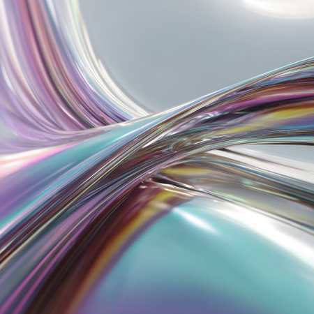 This image features mesmerizing abstract wave patterns that showcase a blend of vibrant colors and smooth curves, perfect for creative design and artistic projects.の素材