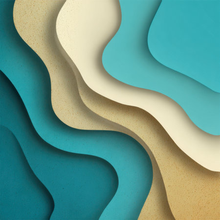 Soft and soothing abstract layers create a harmonious visual experience, perfect for backgrounds or elements in creative and modern design projects.の素材