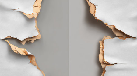 A beautifully crafted image of torn paper revealing a subtle gray surface, ideal for backgrounds, creative projects, and minimalist designs. Perfect for various artistic applications.の素材