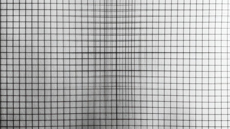 This abstract image features a detailed grid pattern on graph paper, showcasing symmetry and depth with intricate lines, perfect for creative design projects.の素材