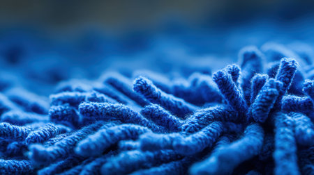 This close-up image showcases a vibrant blue fabric featuring a unique and intricate textured design. Ideal for various creative projects, it embodies softness and detail.の素材